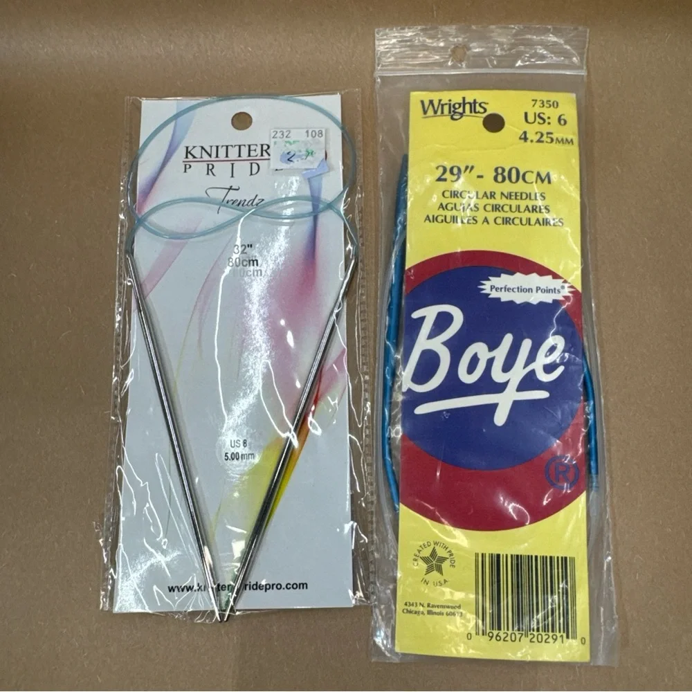 Boye/Addi TURBO/Knitter’s Pride Circular Knitting Needles Set New 5pcs
